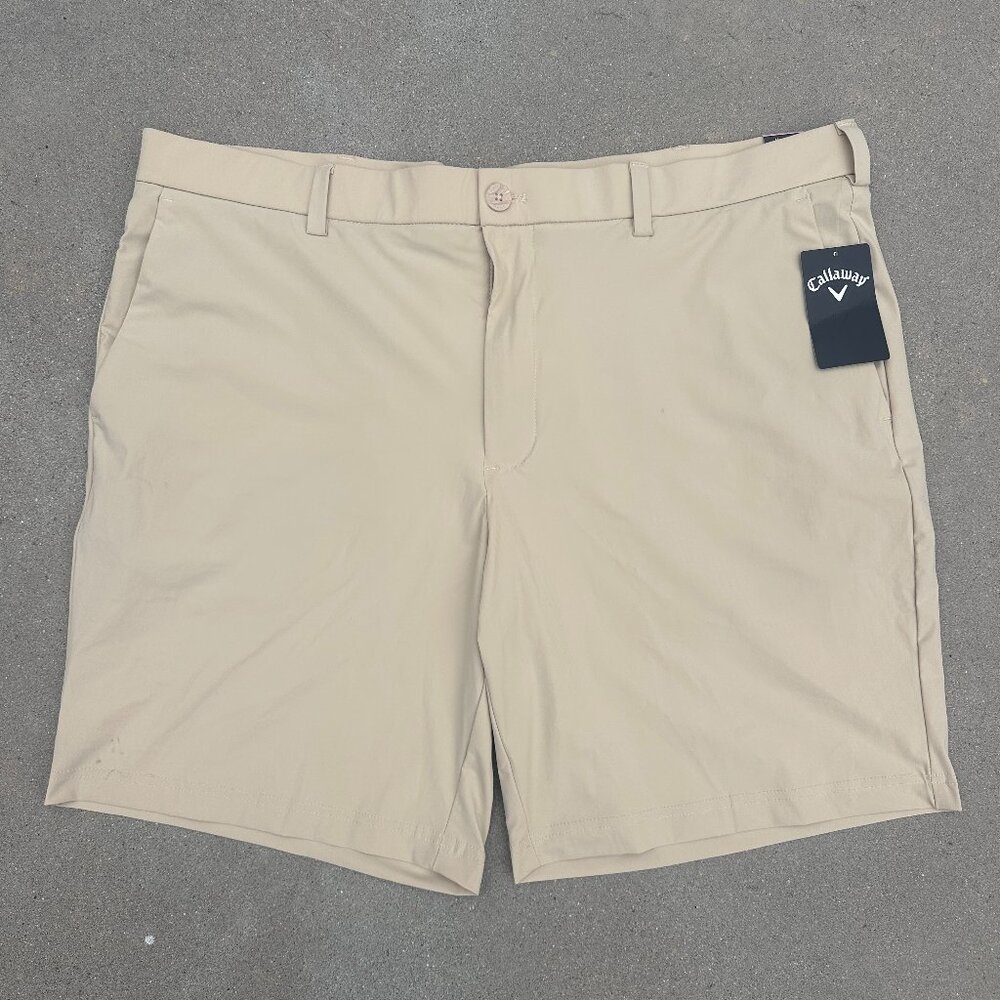 Callaway Opti Dri Stretch Golf Shorts 9" Inseam Khaki - 40